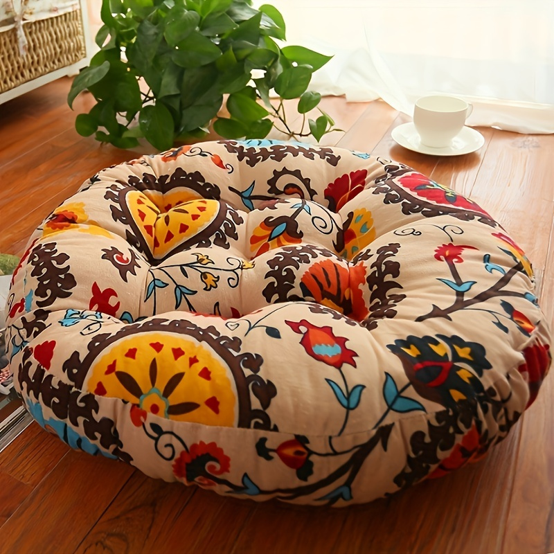 Floor Cushion Pouf - Round Floor Cushion Pillow Thickened Tatami
