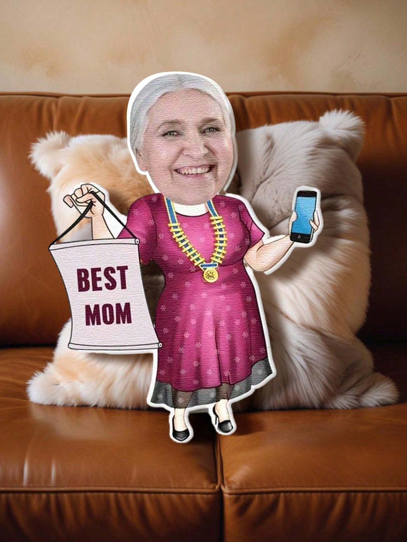 Home Textiles & Furnishings - 1pc Custom Face Pillow Personalized Photo