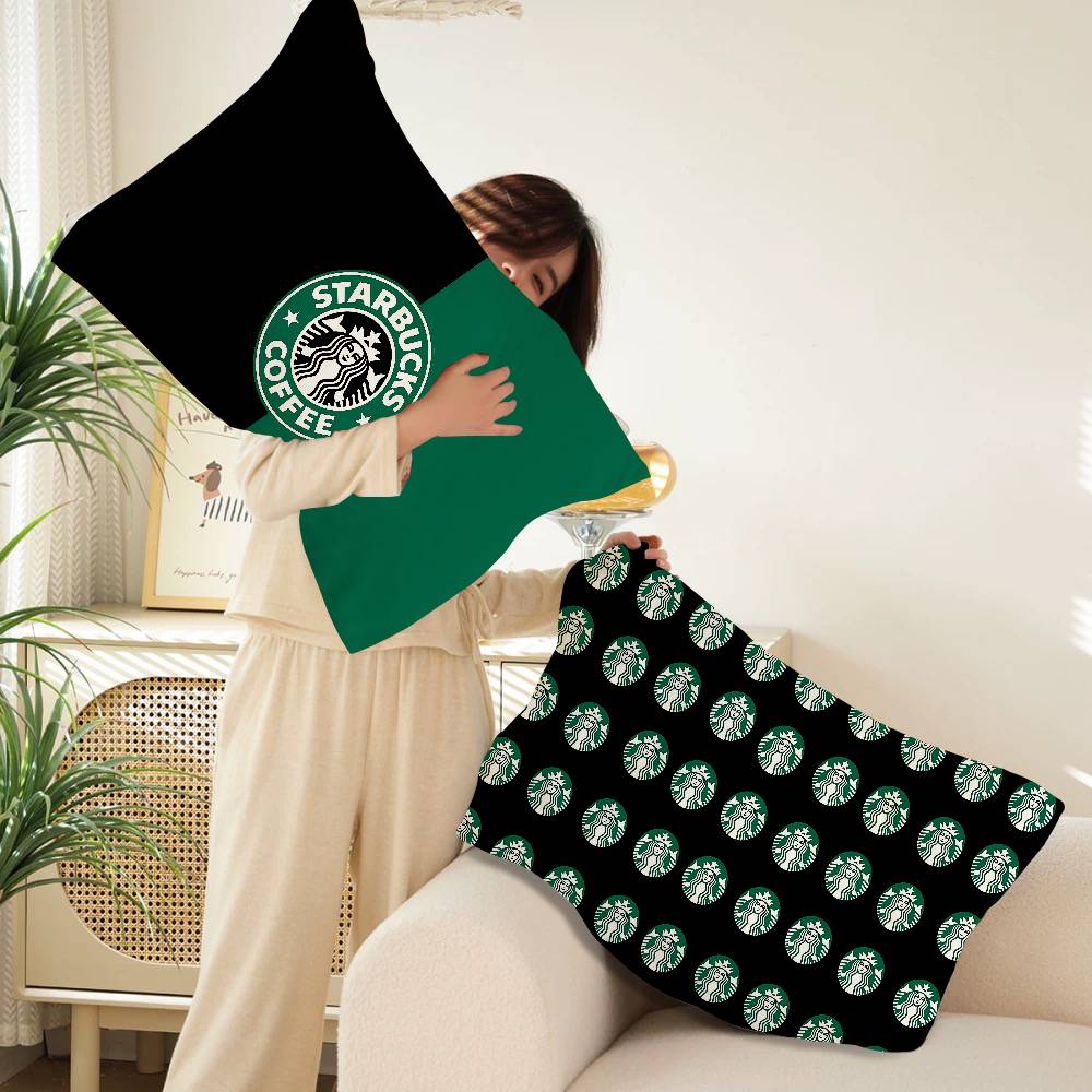 Home Textiles Logo - Cool S-Starbucks LOGO Pillowcases Non-Slip With