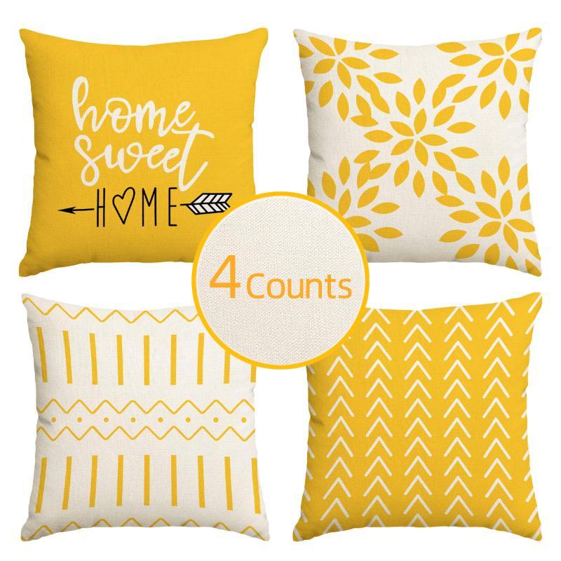 Home Textiles & Furnishings - Geometric Pattern Pillow Case without Filler