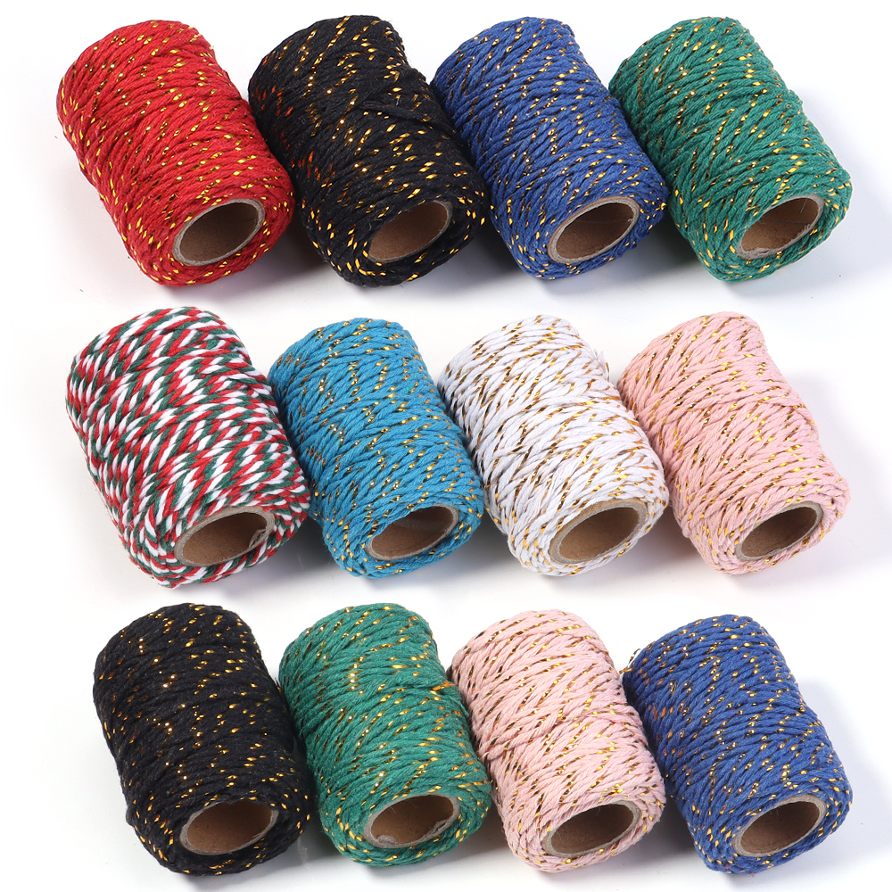 Home Textiles & Furnishings - 20M/Roll Cotton Cord Baker Twine Colorful