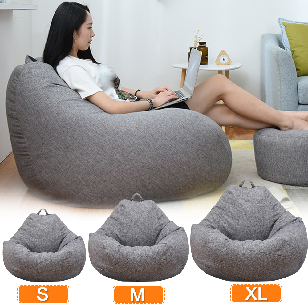 Floor Cushion Pouf - Large Small Lazy Sofa Cover Chairs