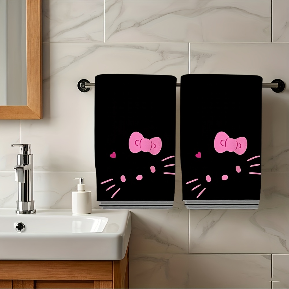 Hello Kitty Black Flannel Towe – Home Textiles Towel Set recenzja i cena