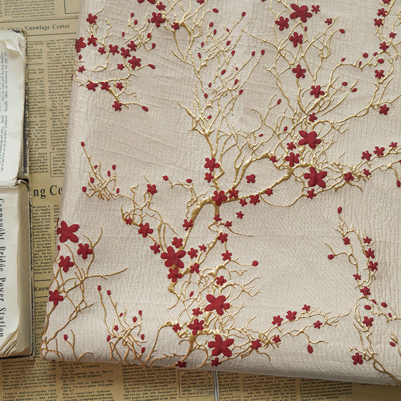 Luxury Red Plum Blossom Jacqua – Home Textiles Luxury recenzja i cena