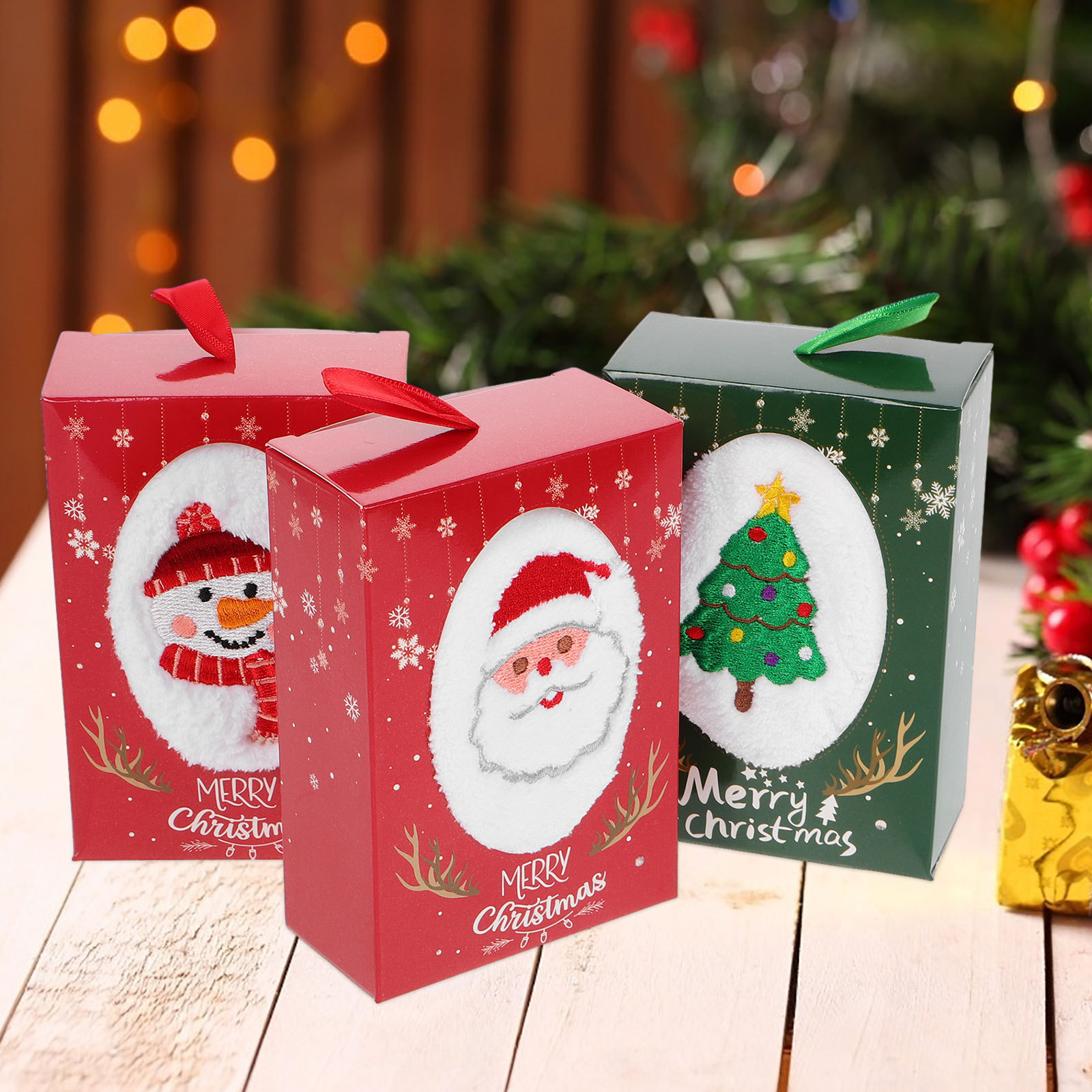 3Pcs Christmas Hand Towel Set  – Home Textiles Towel Set recenzja i cena
