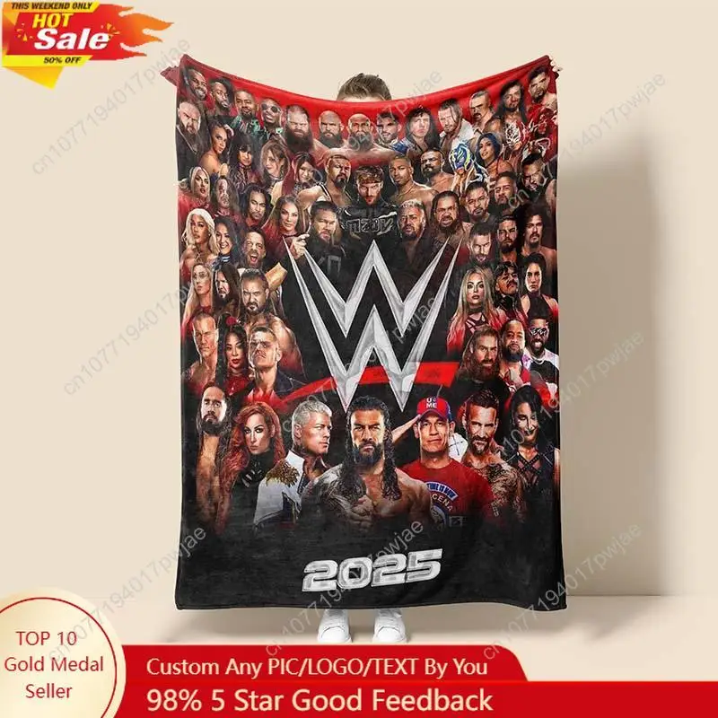 WWE Logo Flannel Throw Blanket – Home Textiles Logo recenzja i cena