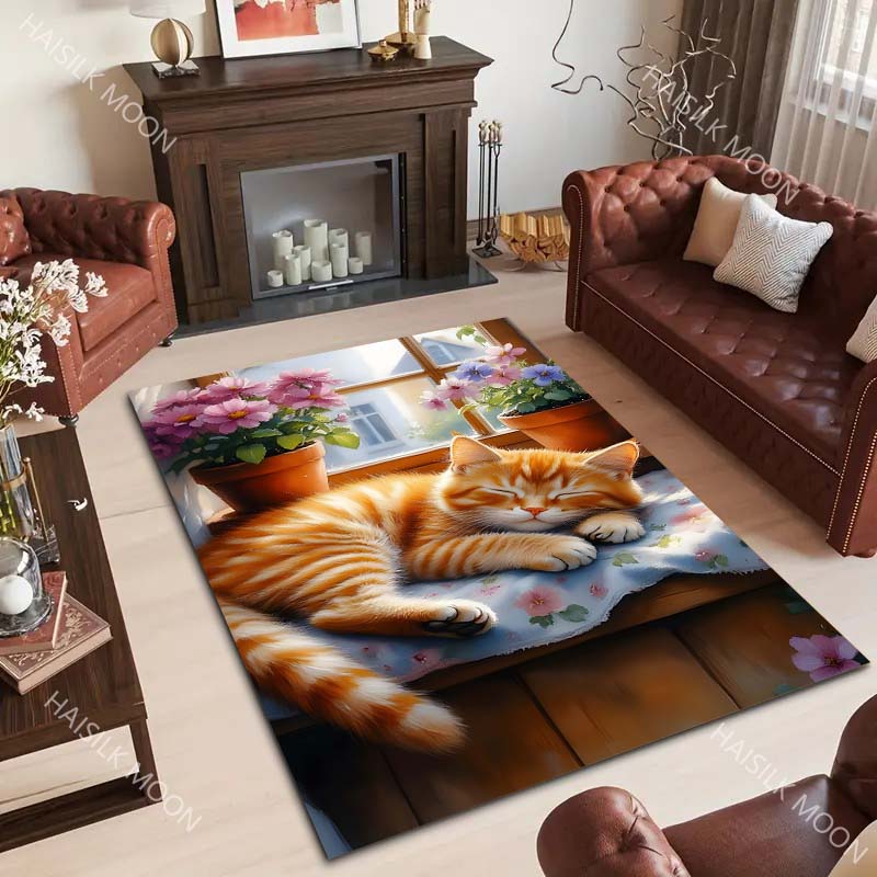 Orange Cat in The Afternoon Pa – Home Textiles Luxury recenzja i cena