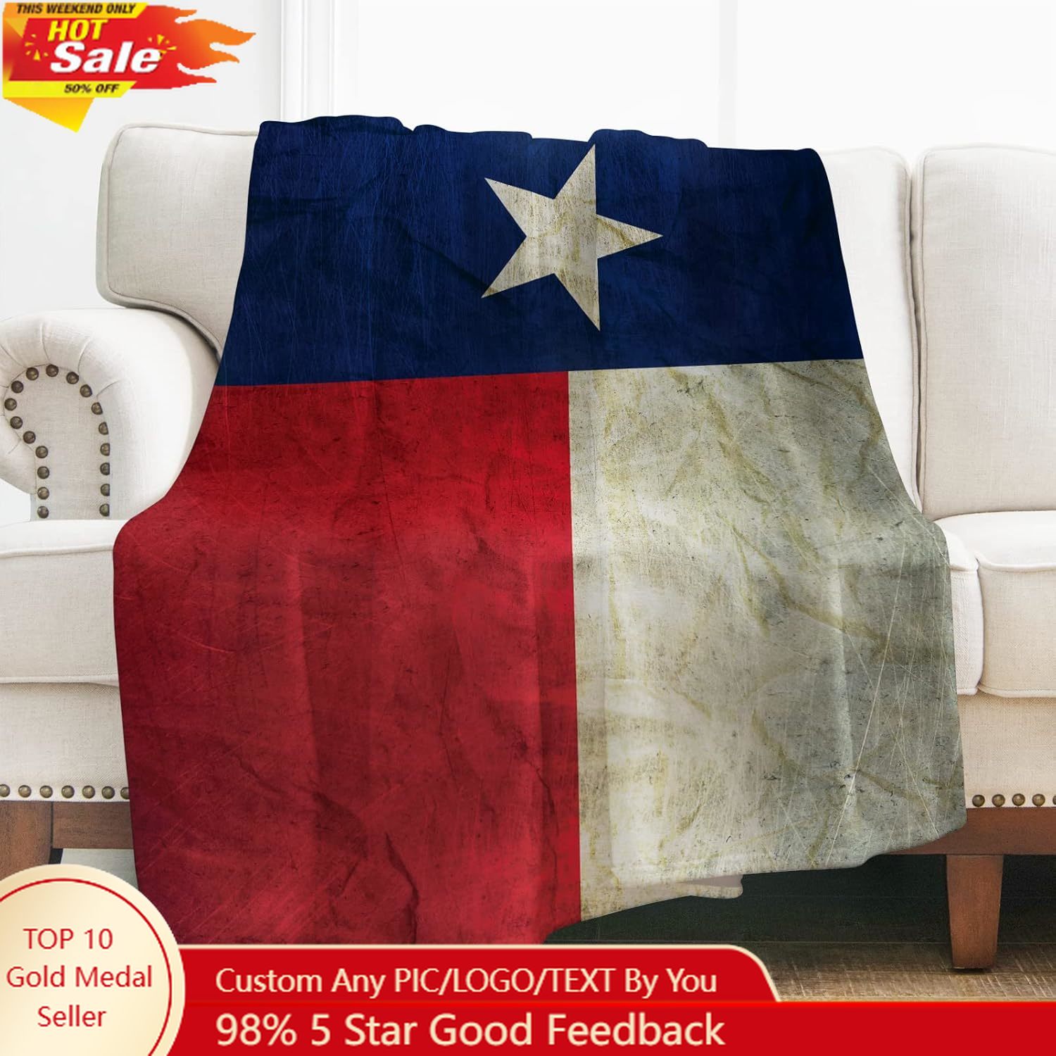 Levens Texas Flag Throw Blanke – Home Textiles & Furnishings recenzja i cena