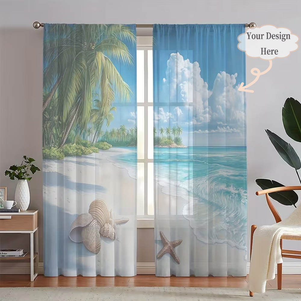 Custom 2D Flat 2pcs Sheer Curt – Home Textiles Images recenzja i cena