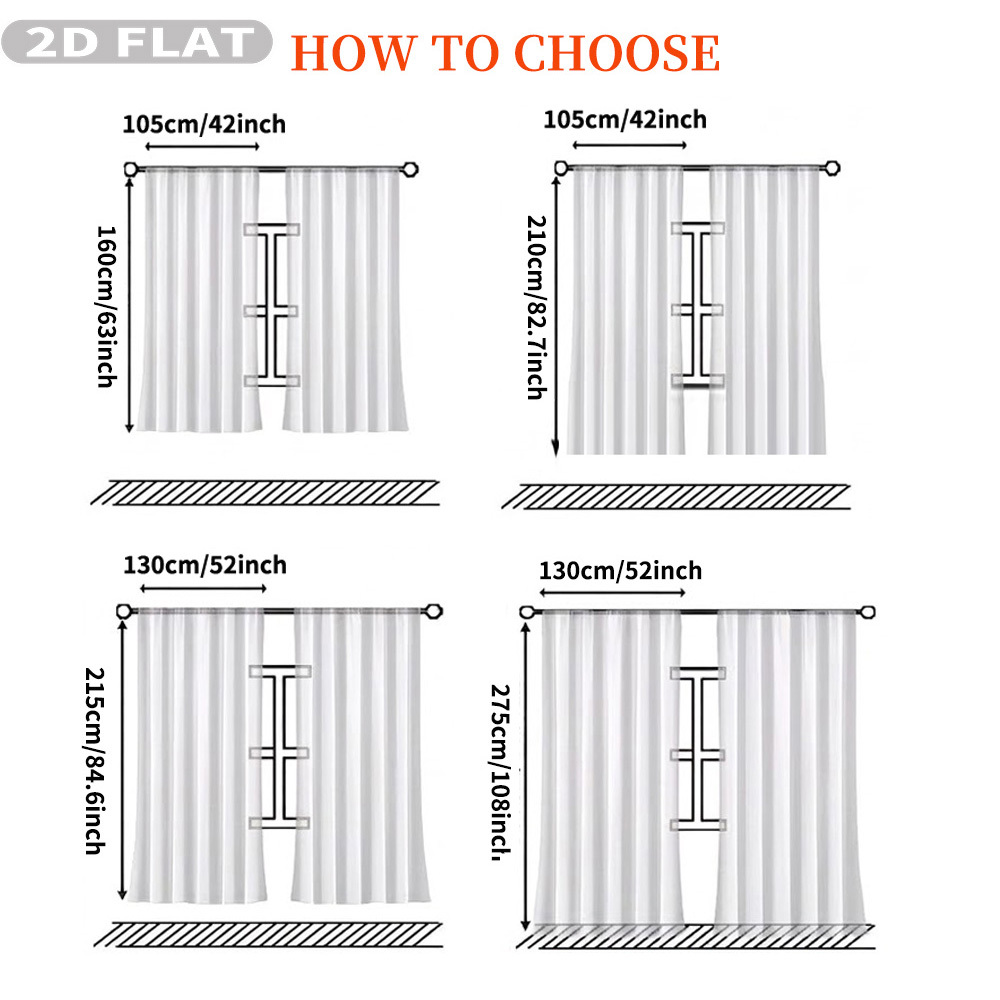 Custom 2D Flat 2pcs Sheer Curt – Home Textiles Images recenzja i cena