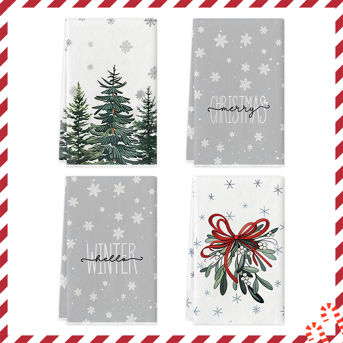 2/4/pcs Christmas Kitchen Towe – Home Textiles Towel Set recenzja i cena