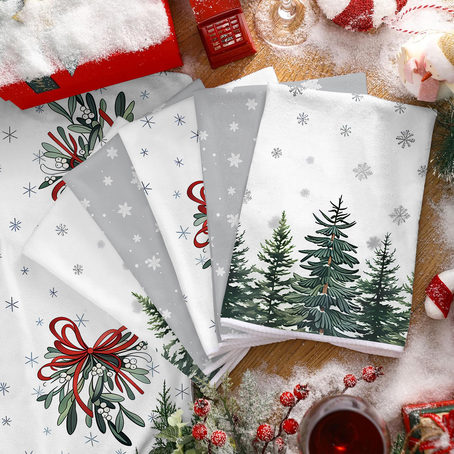 2/4/pcs Christmas Kitchen Towe – Home Textiles Towel Set recenzja i cena