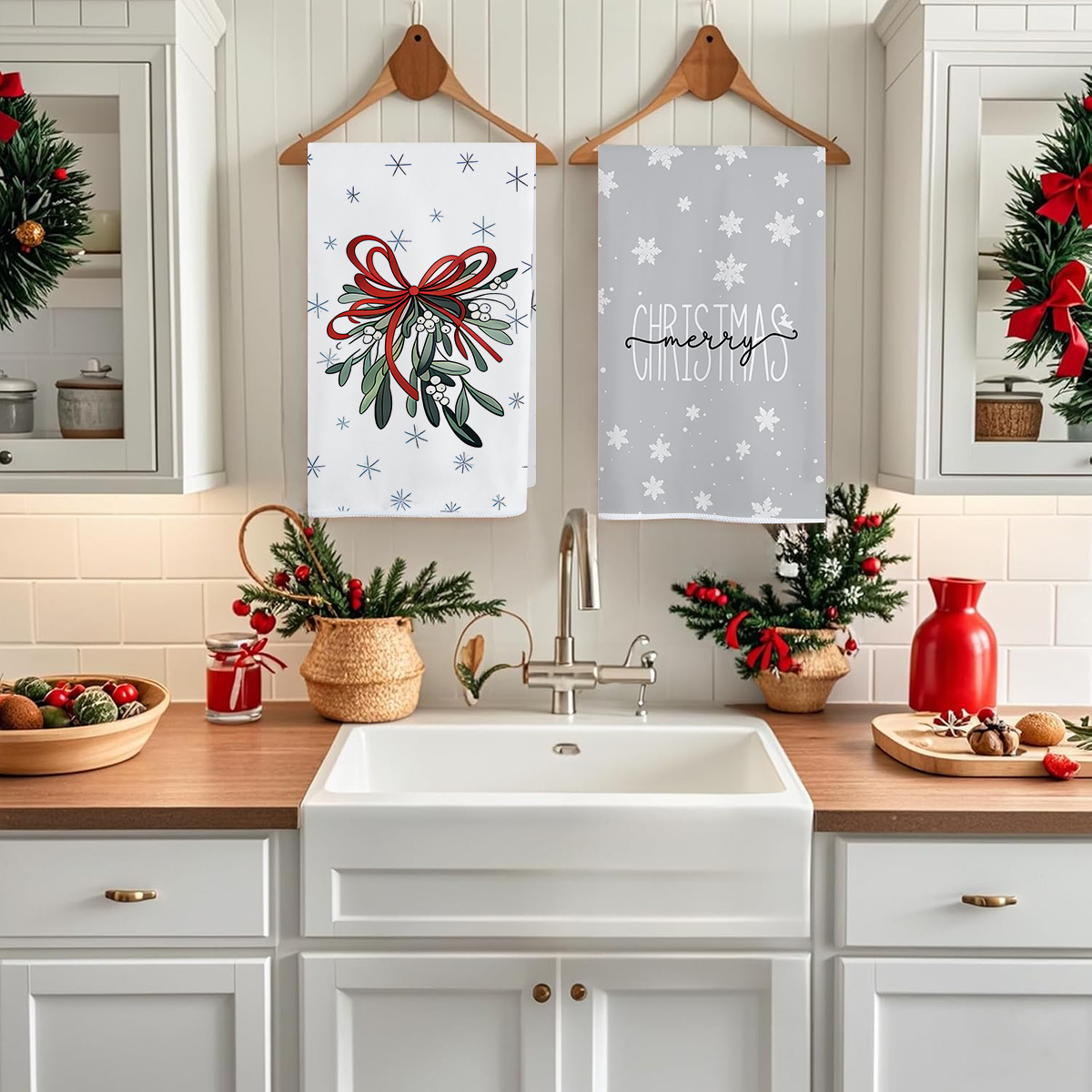 2/4/pcs Christmas Kitchen Towe – Home Textiles Towel Set recenzja i cena