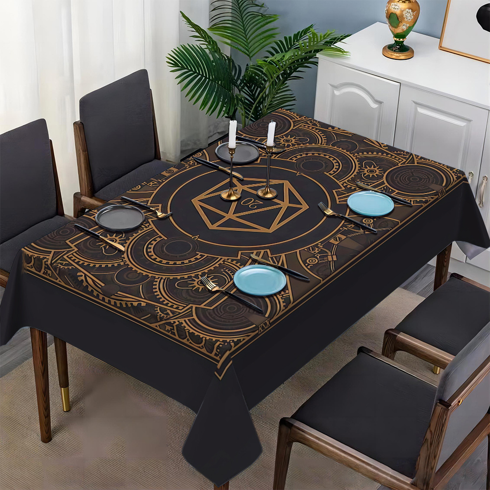 Steampunk Black Golden Gear Pa – Home Textiles & Furnishings recenzja i cena