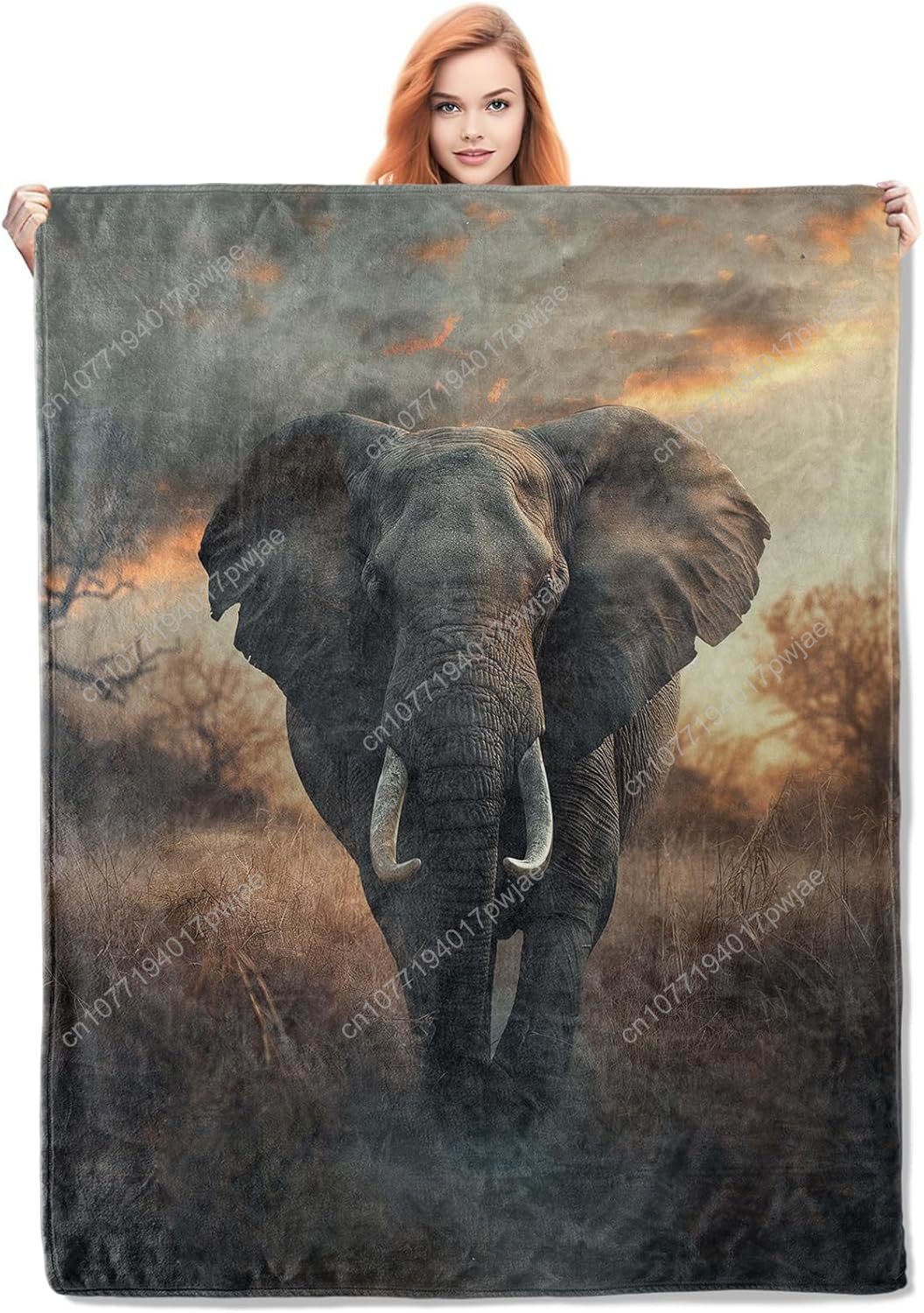 Elephant Fleece Blanket, Reali – Home Textiles & Furnishings recenzja i cena