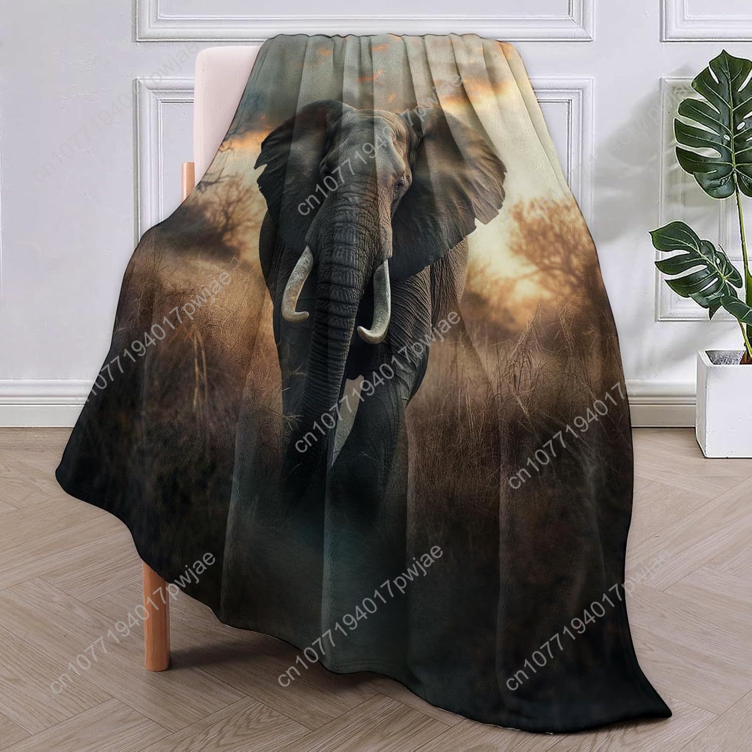 Elephant Fleece Blanket, Reali – Home Textiles & Furnishings recenzja i cena