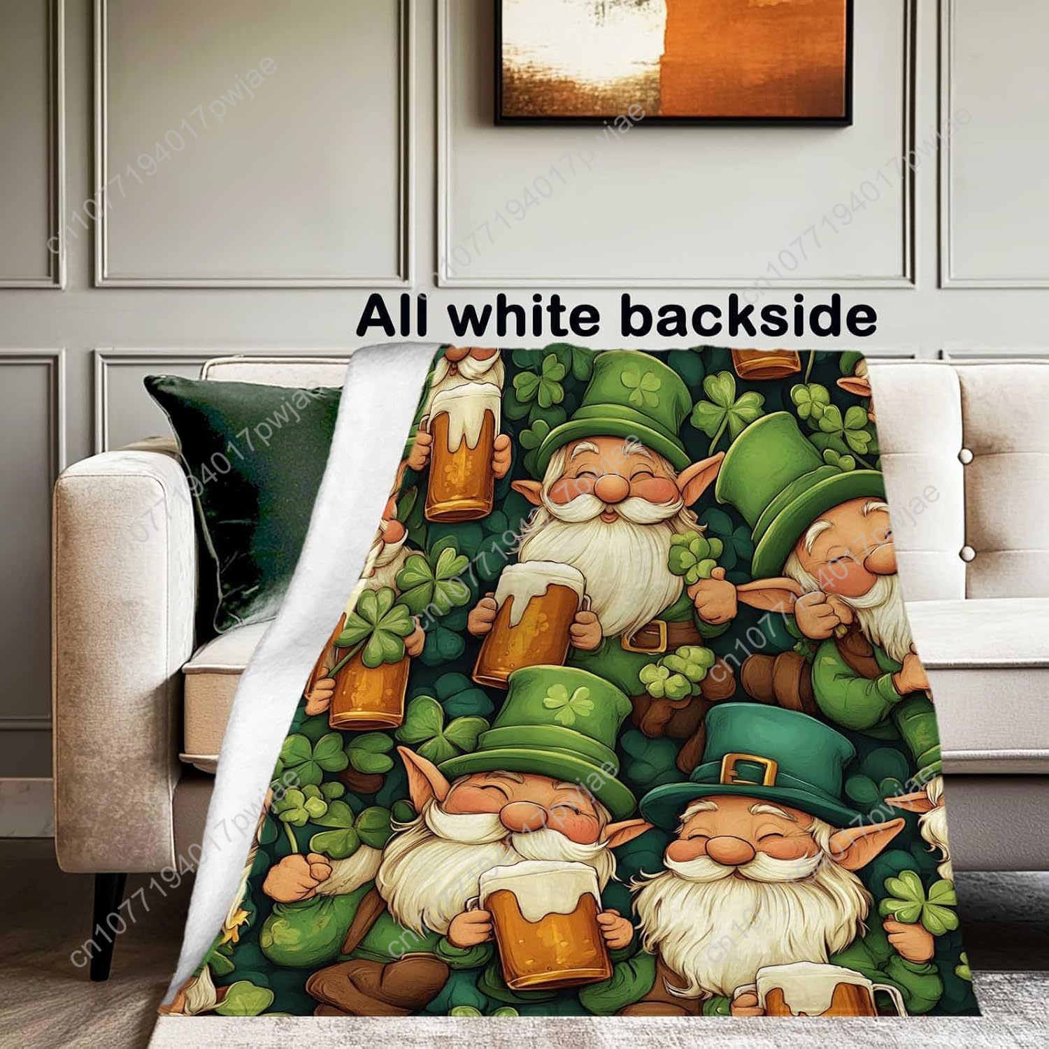 St. Patrick’s Day Gnome Throw  – Home Textiles & Furnishings recenzja i cena