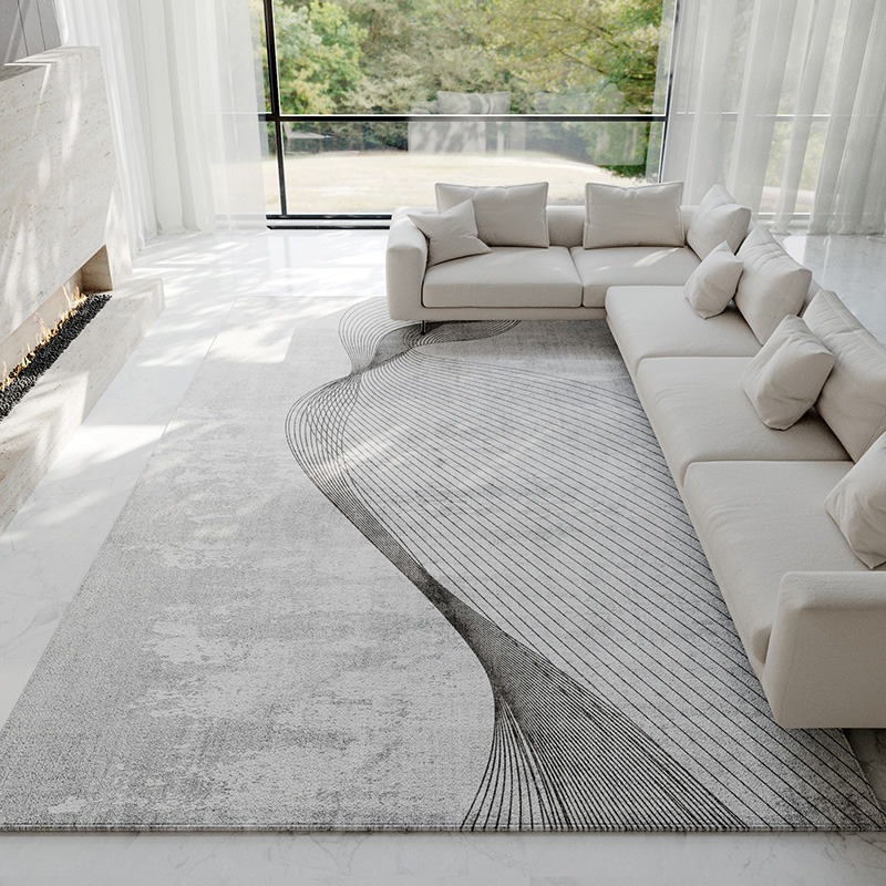 Abstract Light Gray Carpet Mod – Home Textiles Luxury recenzja i cena