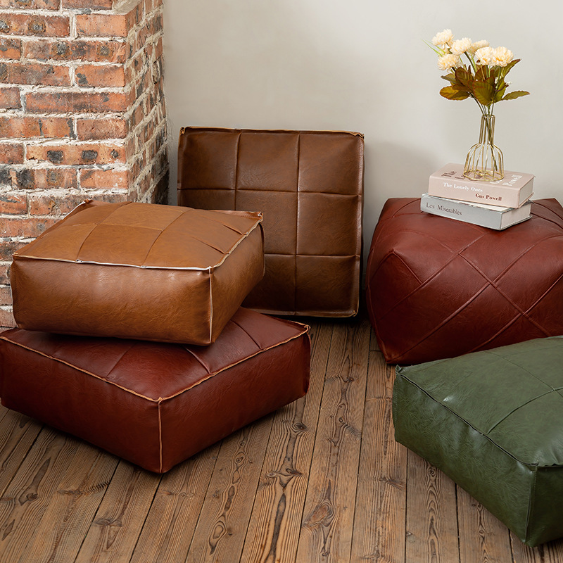 Moroccan PU Leather Pouf Floor – Floor Cushion Pouf recenzja i cena