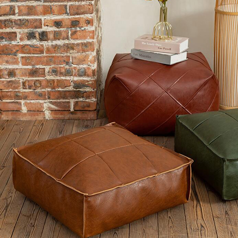 Moroccan PU Leather Pouf Floor – Floor Cushion Pouf recenzja i cena