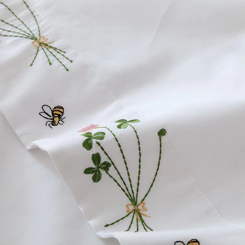 Pure White Bedding Sheet Flora – Home Textiles Luxury recenzja i cena