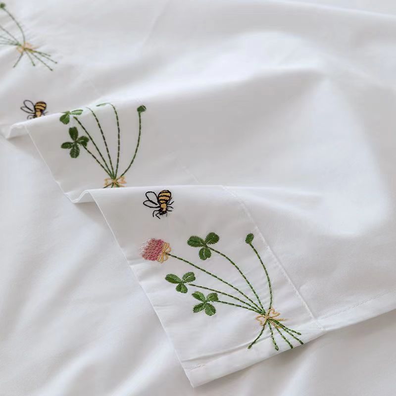 Pure White Bedding Sheet Flora – Home Textiles Luxury recenzja i cena