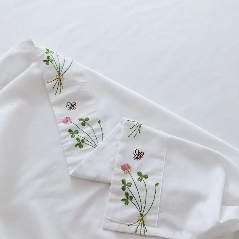 Pure White Bedding Sheet Flora – Home Textiles Luxury recenzja i cena