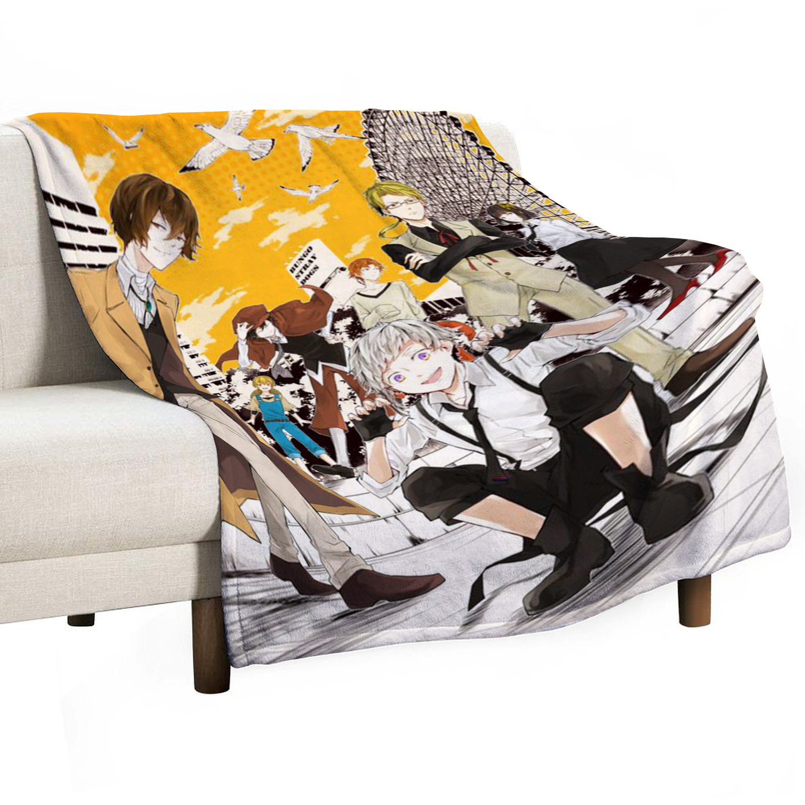 Bungo Stray Dogs Sofa Throw Bl – Home Textiles Luxury recenzja i cena
