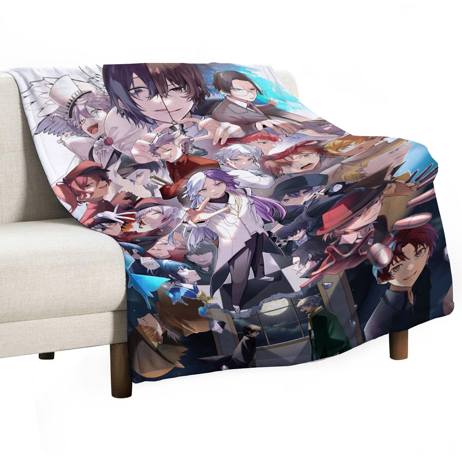 Bungo Stray Dogs Sofa Throw Bl – Home Textiles Luxury recenzja i cena