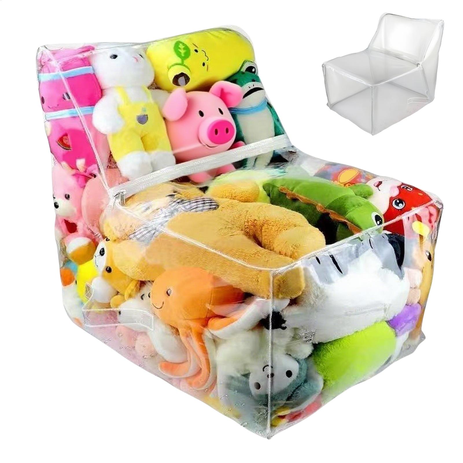 Clear Stuffed Animal Bean Bag  – Floor Cushion Pouf recenzja i cena
