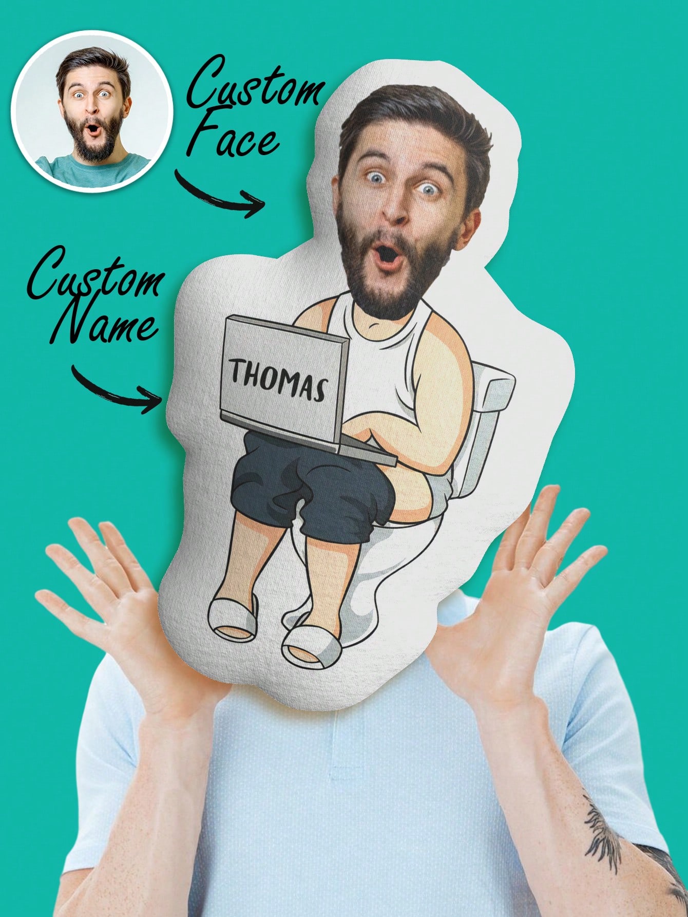 Custom Funny Ugly Face Pillow  – Home Textiles & Furnishings recenzja i cena