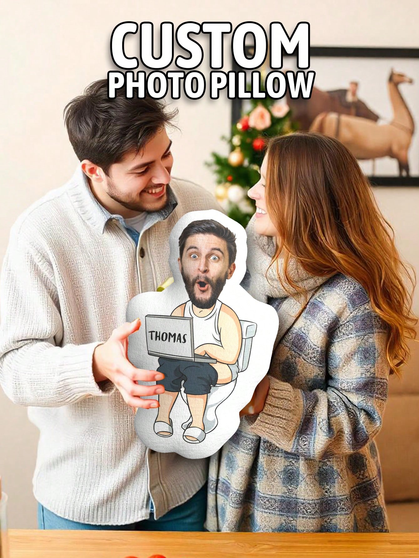 Custom Funny Ugly Face Pillow  – Home Textiles & Furnishings recenzja i cena