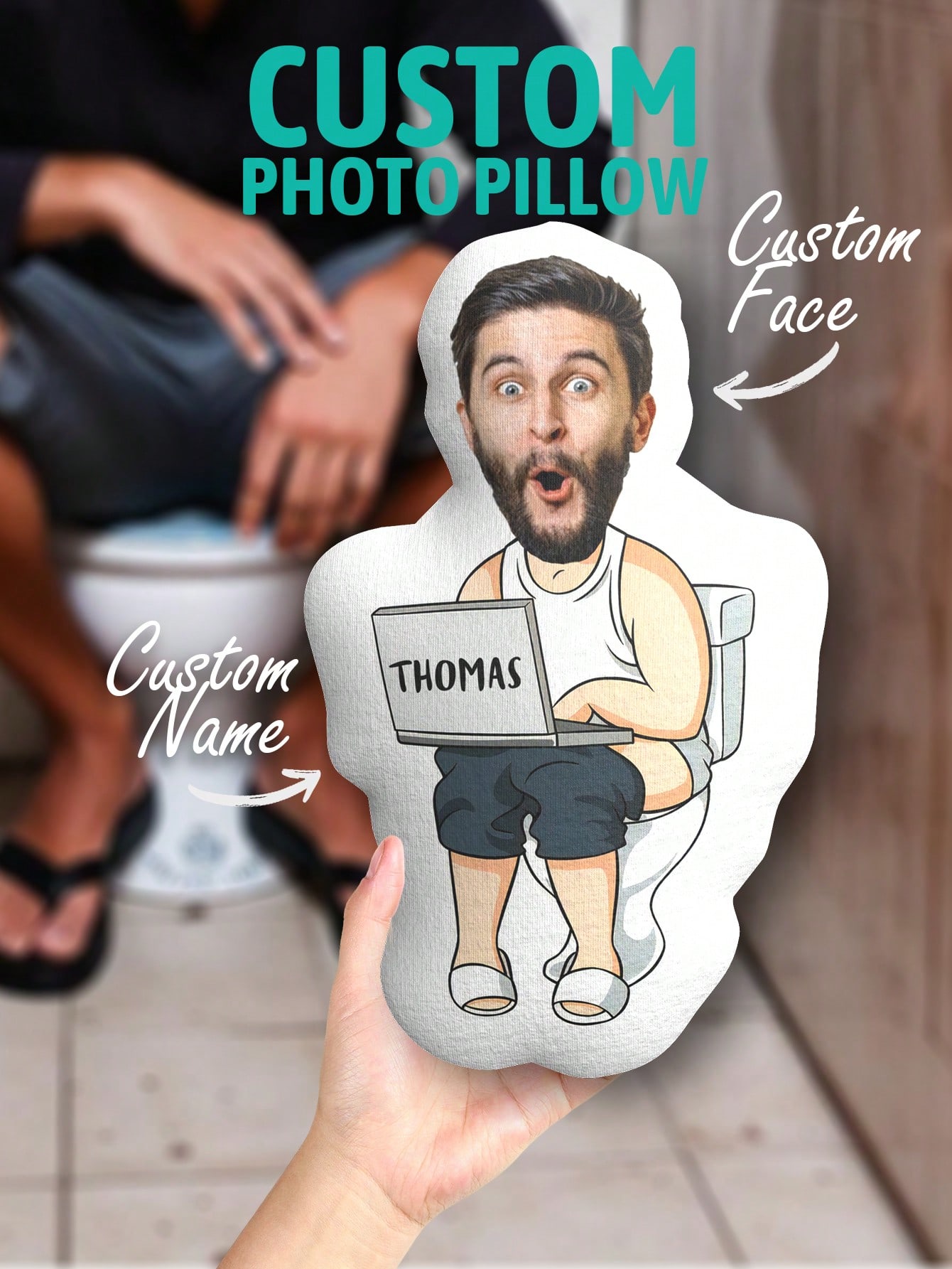 Custom Funny Ugly Face Pillow  – Home Textiles & Furnishings recenzja i cena