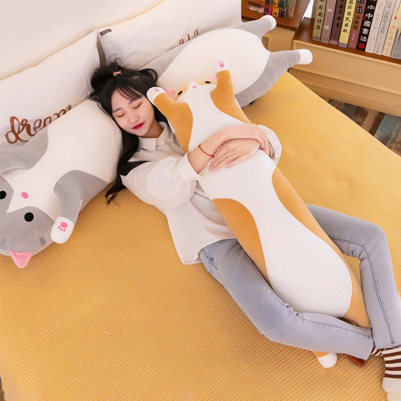 Cute Cat Plush Toy Long Pink B – Bolster Pillow Long recenzja i cena