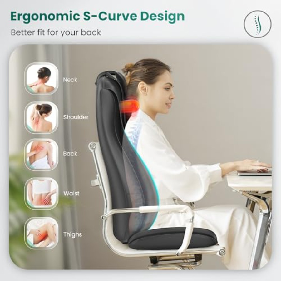 Shiatsu Neck Back Massager wit – Heated Pad Electric recenzja i cena