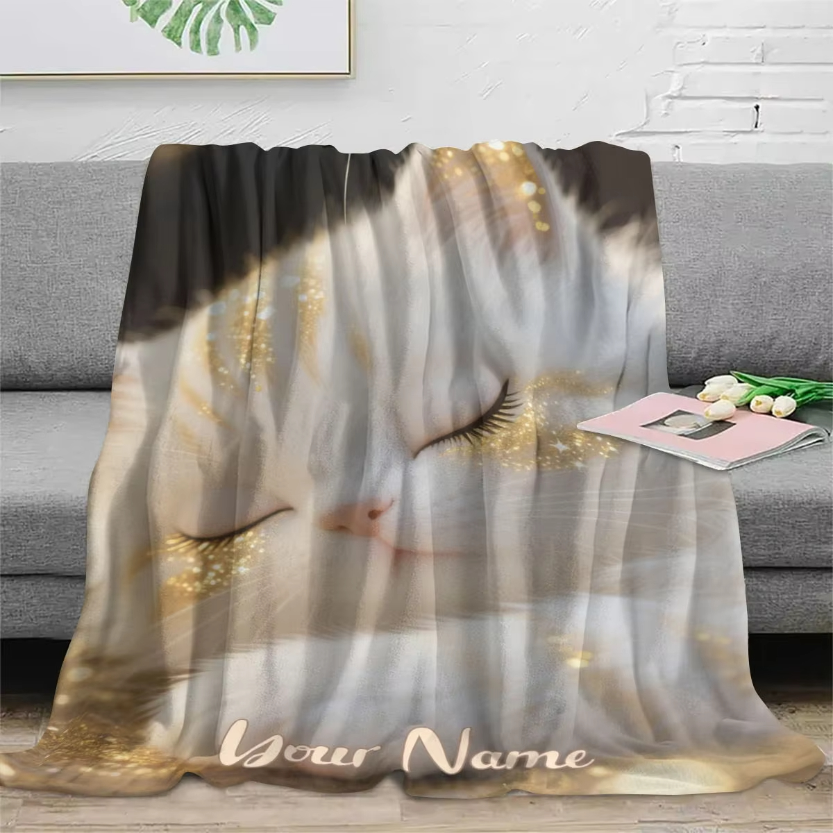 Custom Name Dreamy Cat Pattern – Home Textiles Images recenzja i cena