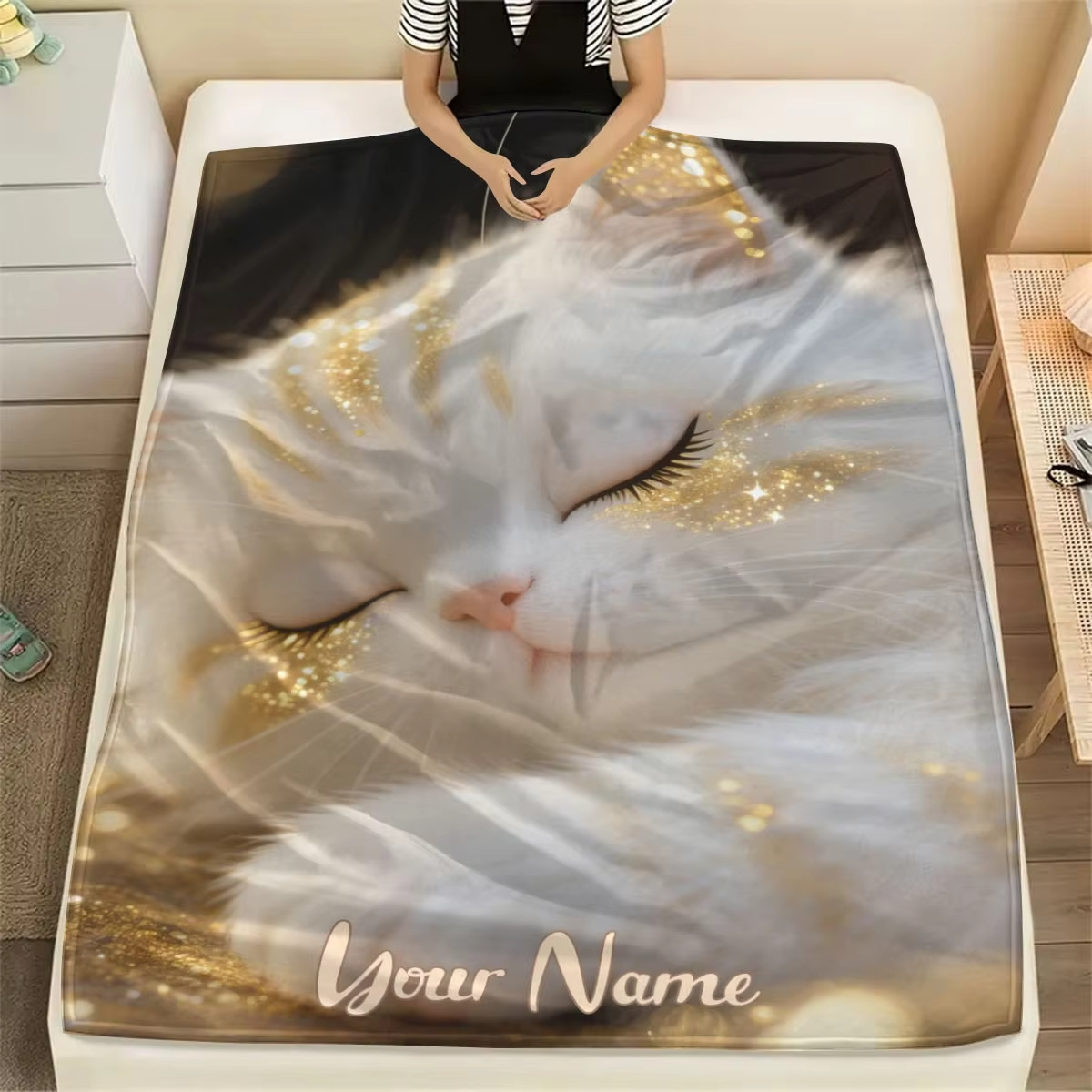 Custom Name Dreamy Cat Pattern – Home Textiles Images recenzja i cena