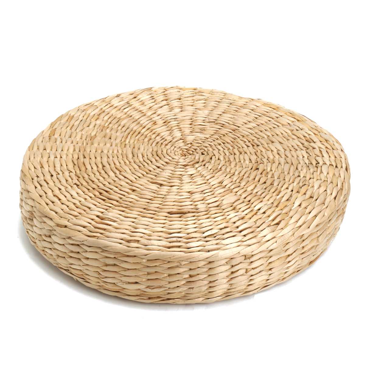 40x6cm Natural Straw Round Fut – Floor Cushion Pouf recenzja i cena